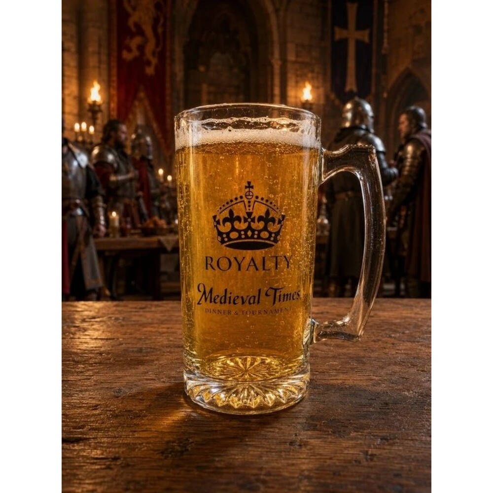 Medieval Times Royalty Crown Glass Beer